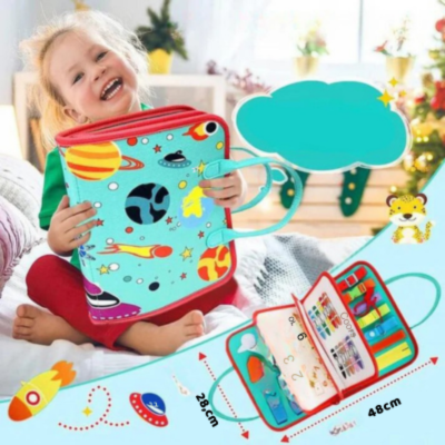 Reise-Fühlbuch Montessori Ruhig Buch für Feinmotorik & Spaß