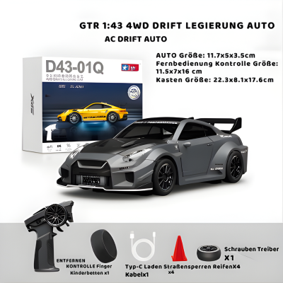 RC Drift Storm Auto – 4WD Präzision Drift Kontrolle Grau🤍
