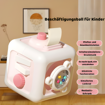 Montessori Beschäftigt Würfel für Kinder – 6 Lernspiele in einem Würfel Neues Lila