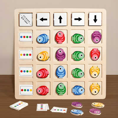 Montessori Holzspiel – Logisches Denken & Farben spielerisch lernen