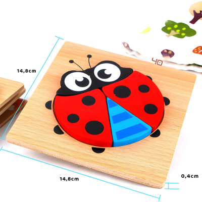 Holzspielzeug Puzzle für Jungen & Mädchen – Lernen & Spaß