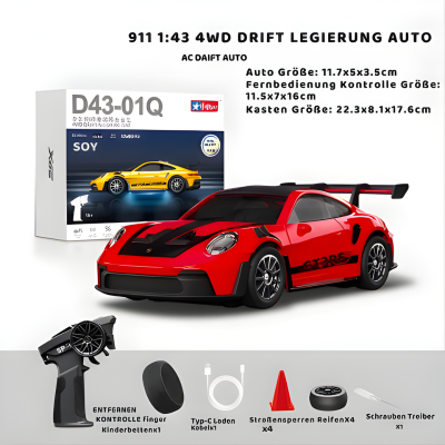RC Drift Storm Auto – 4WD Präzision Drift Kontrolle Rot💖
