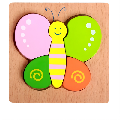 Holzspielzeug Puzzle für Jungen & Mädchen – Lernen & Spaß Schmetterling