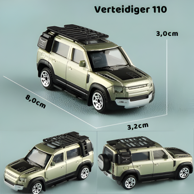 1:64 Land Rover Defender 110 – Robustes Metall-Modellauto