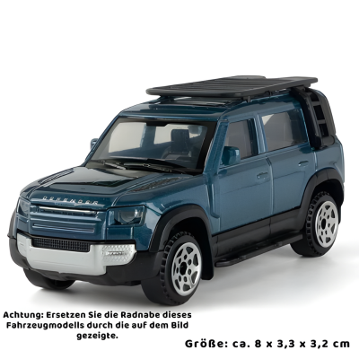 1:64 Land Rover Defender 110 – Robustes Metall-Modellauto Blau💙