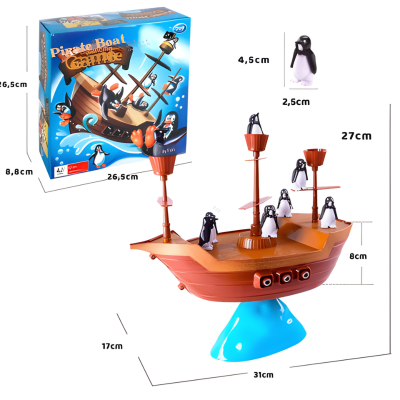 Lustiges Piratenschiff Puzzle – Gleichgewicht-Spiel für Kinder ab 3 Jahren