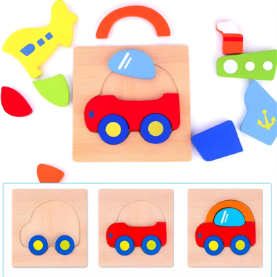 Holzspielzeug Puzzle für Jungen & Mädchen – Lernen & Spaß