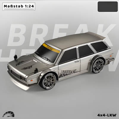 1:24 Klassiker Drift Wagon Modellauto – Brechen Der Gezogen Ausgabe Silber