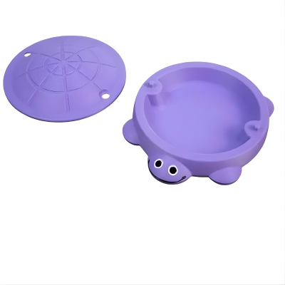 Mini Schildkröten Sand Deko – Entspannender Schreibtisch-Begleiter Lila