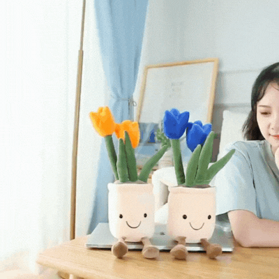 Kuschelige Tulpen-Plüschpflanze – fröhliche Deko fürs Kinderzimmer