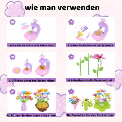 Blume Strauß Bausatz – Kreatives Bastelset für Kinder