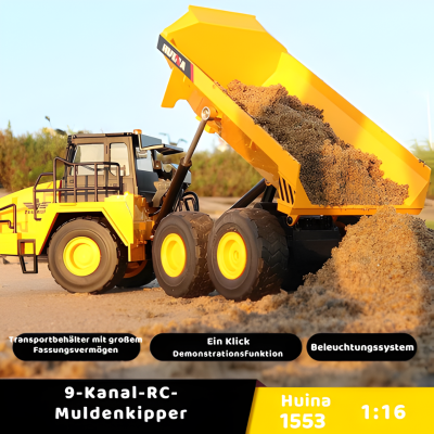 HUINA 1553 RC Muldenkipper – Metall-Leistung mit Licht & Klang