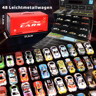 Metall Rennwagen Satz – 48 Stück