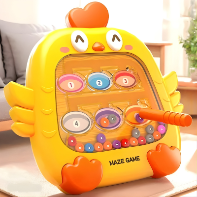 Magnetisches Lern-Labyrinth für Kinder – Fokus, Spaß & Denken Gelb