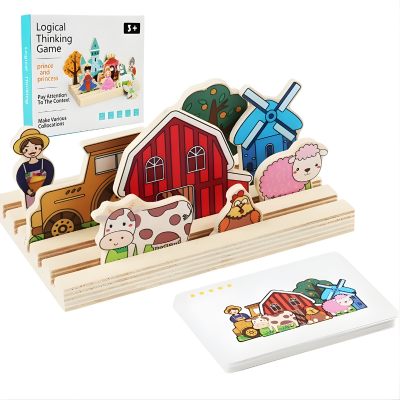 Handgemachtes Montessori Denkspiel – Kinder lernen Formen & Tiere spielerisch Märchen
