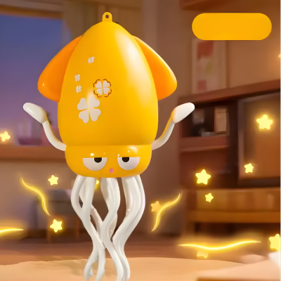 Interaktiver tanzender Roboter-Oktopus mit Licht & Musik Gelb