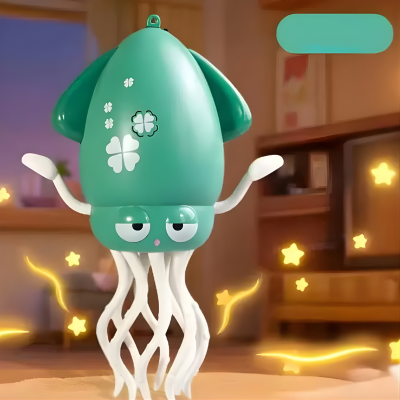 Interaktiver tanzender Roboter-Oktopus mit Licht & Musik Grun