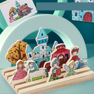 Handgemachtes Montessori Denkspiel – Kinder lernen Formen & Tiere spielerisch