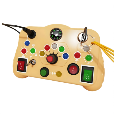 LED Busy Board Montessori – Interaktives Lernspielzeug Gelb