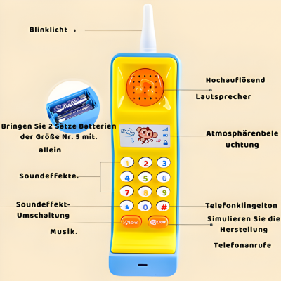 Interaktives Lerntelefon für Kinder – Musik, Licht & spielerisches Lernen