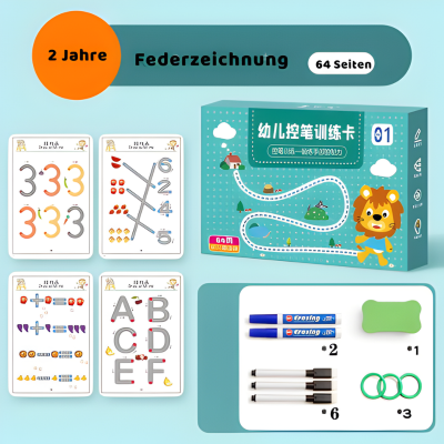 Montessori Zeichenspiel für Kinder – Konzentration, Formen & Zahlen