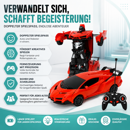2-in-1 RC Transformer Auto & Roboter – Ferngesteuertes Spielzeug