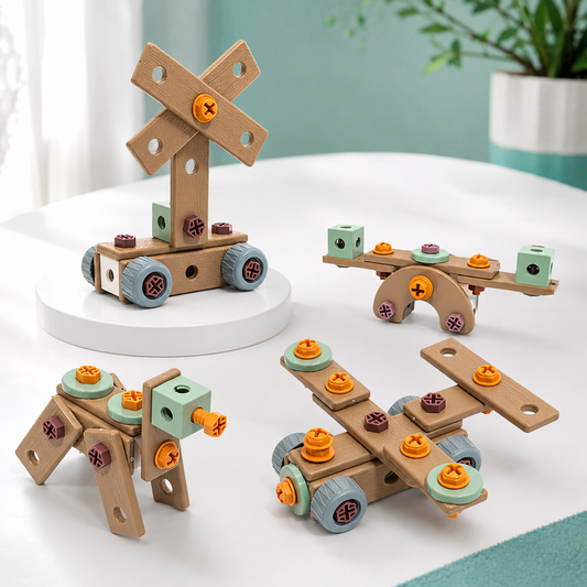 Montessori Werkzeugkasten für Kinder – Kreatives Bauspielzeug