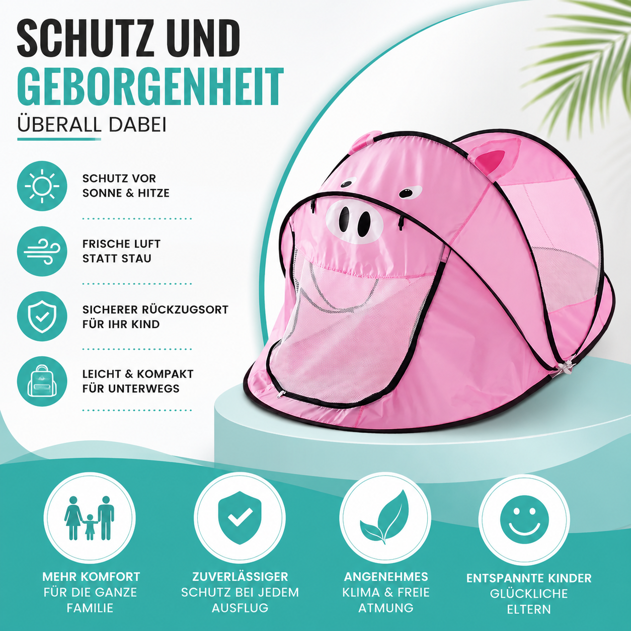 Faltbares Tiger-Spielzelt für kleine Entdecker