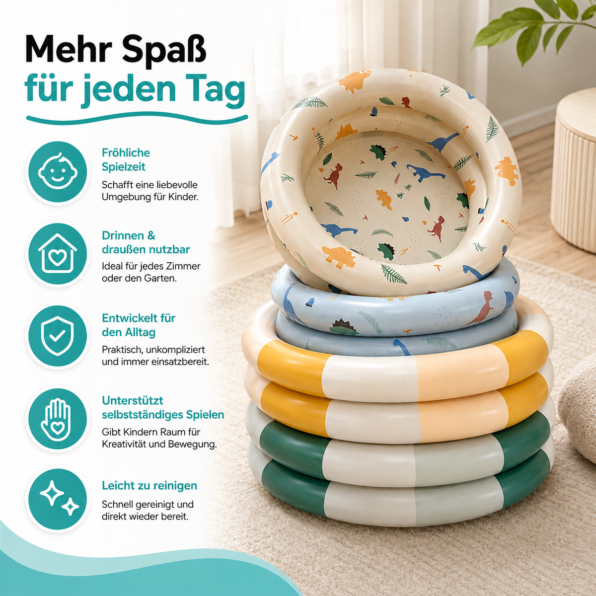 Sicheres Baby Planschbecken – Spaß drinnen & draußen