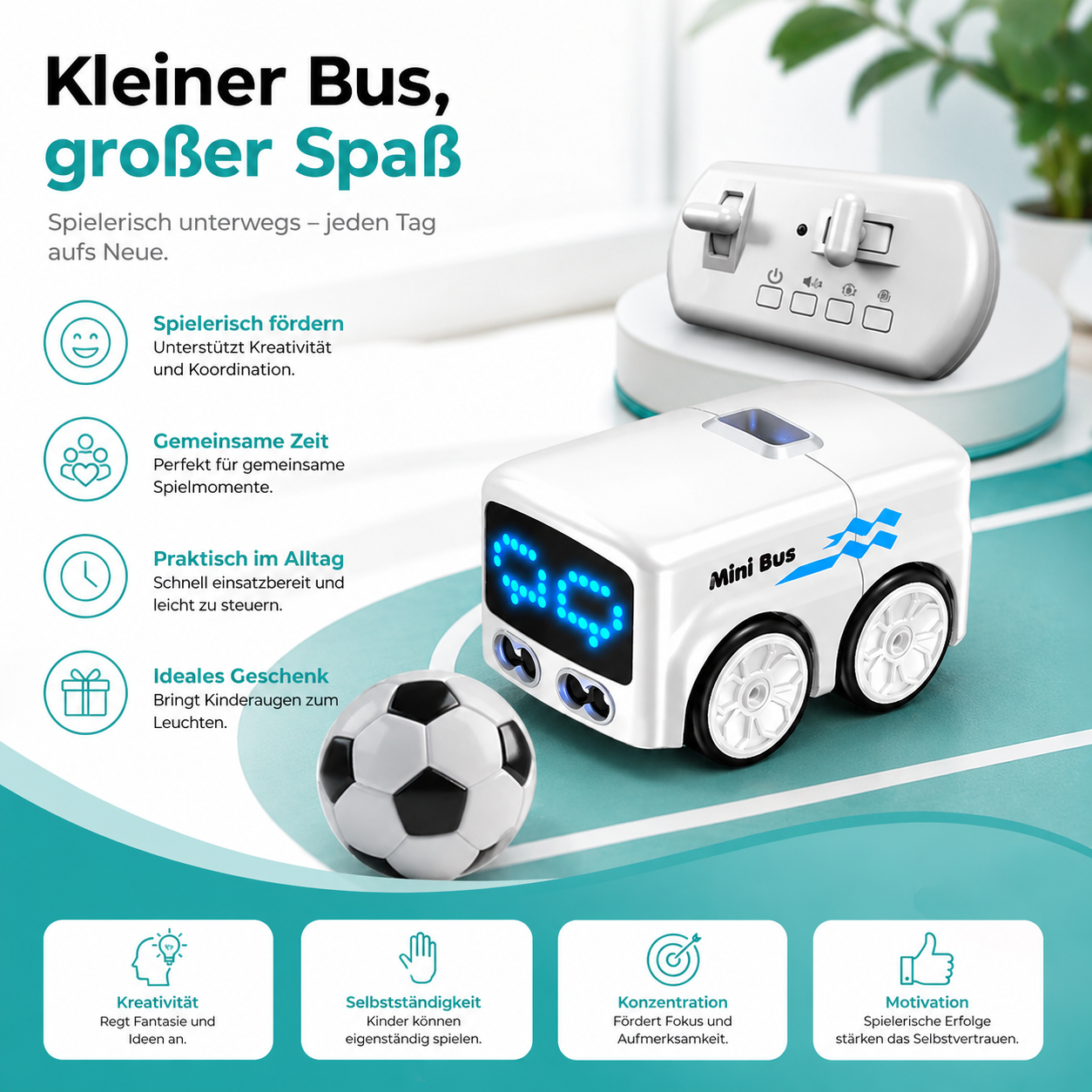 Intelligenter RC Mini Bus – Gestensteuerung Spielzeugauto