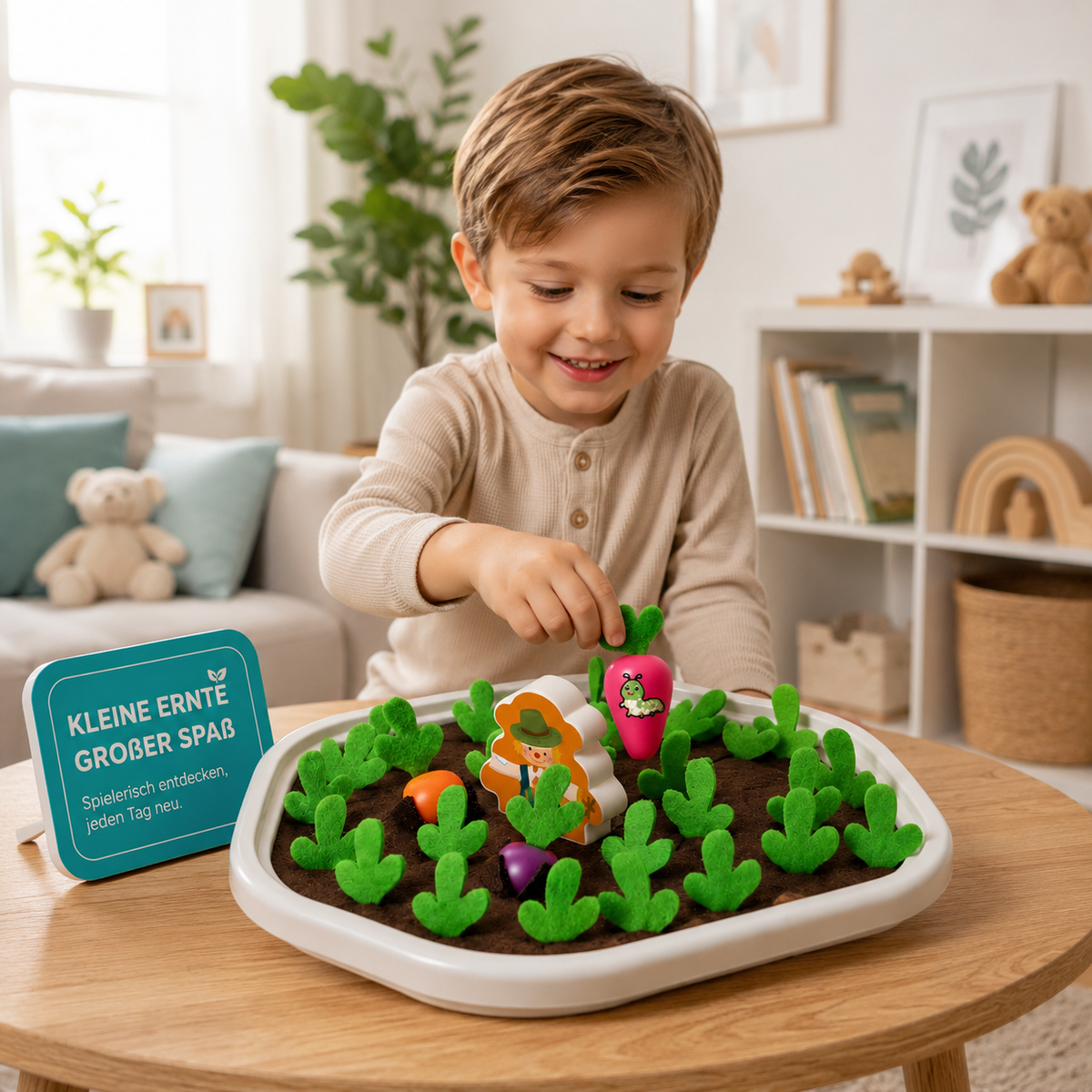 Montessori Karotten Ernte Spiel – Motorik & Gedächtnis fördern