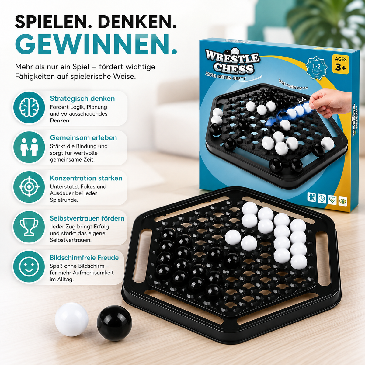 Drücken Hart Schach– Strategisches Familien Duell