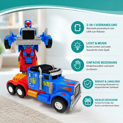 Transforming Truck mit Licht, Musik & Roboter-Verwandlung