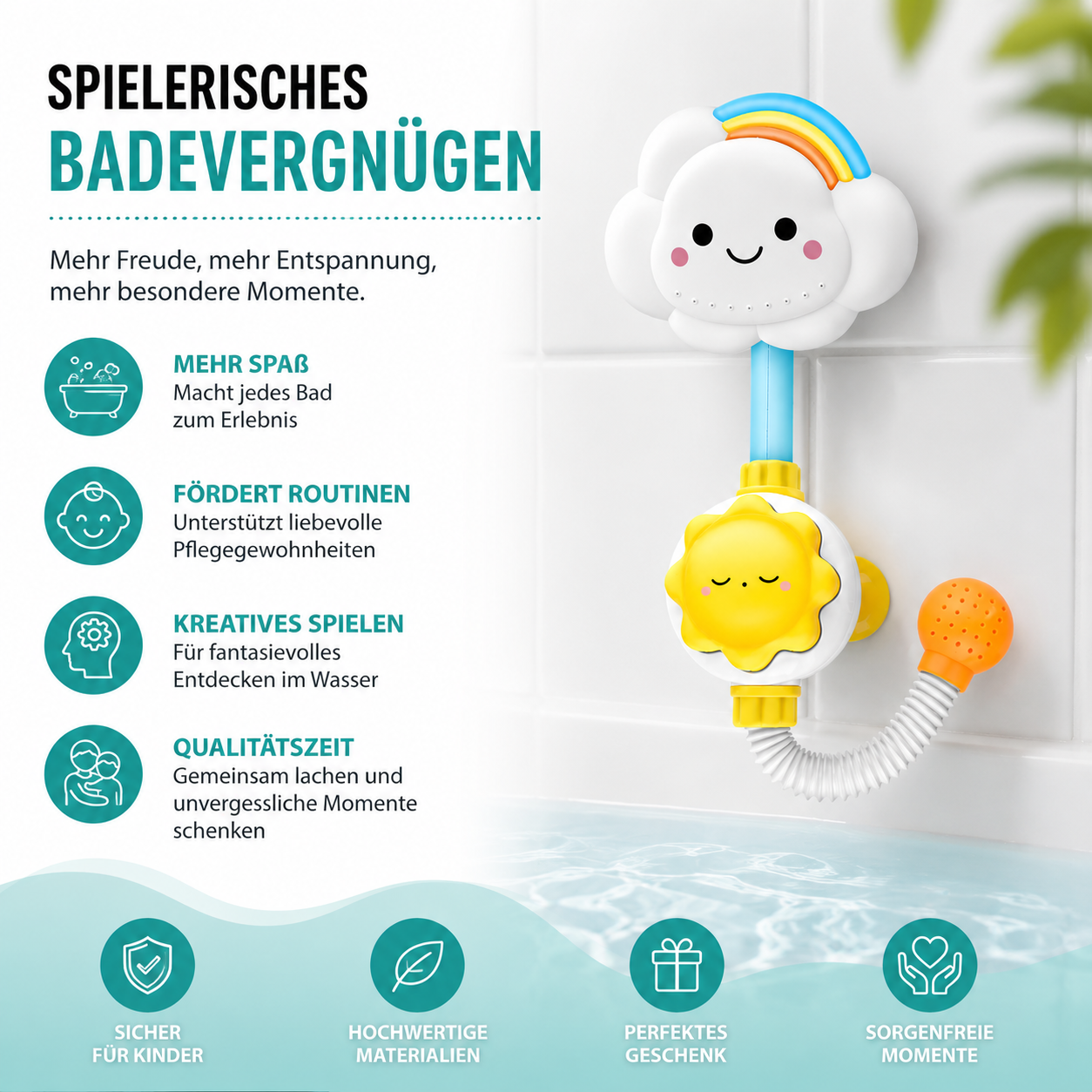 Sprinkler Dusch Badespielzeug für Kinder