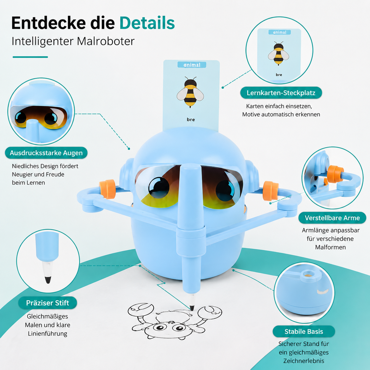 Malroboter für Kinder – Zeichnen, Lernen & Entdecken spielerisch