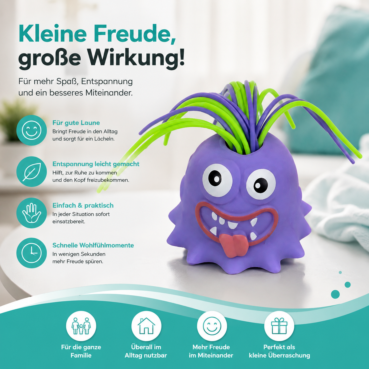 Lustig Monster Spielzeug– Interaktiver Spaß mit Klang & Reaktion