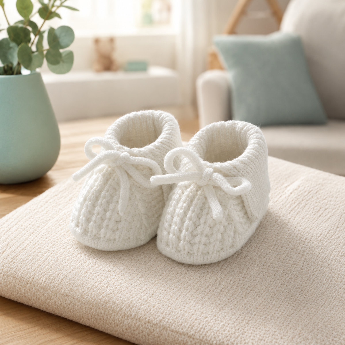 Weiche Baby-Strickschuhe – Atmungsaktiv & sicher (0–18 Monate)