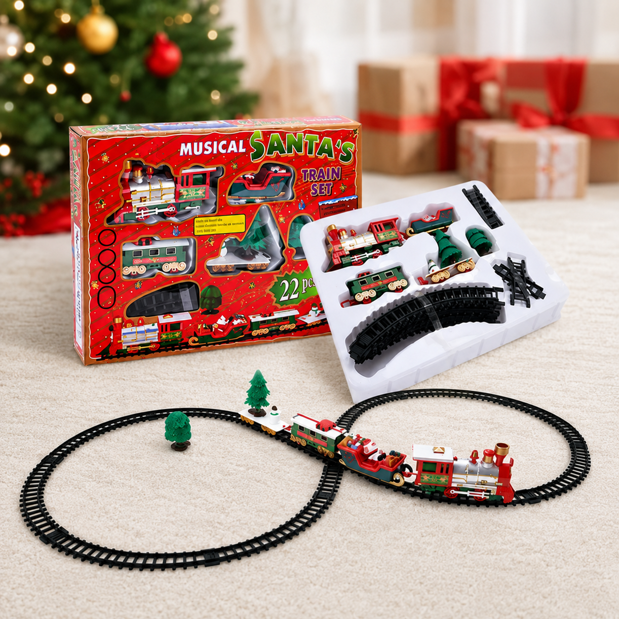 Weihnachtszug mit Licht & Musik für Kinder Stil 2