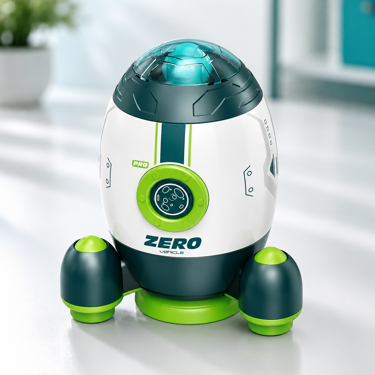 3-in-1 Weltraum Raketen-Spielset mit Astronaut Grüne Rakete