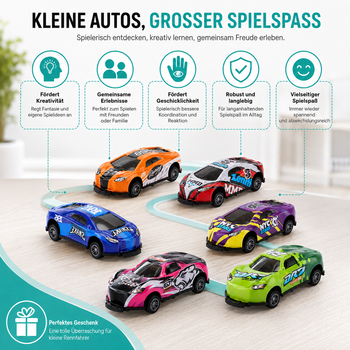 Mini Springen Autos– 360° Sprung-Aktion für Kinder!
