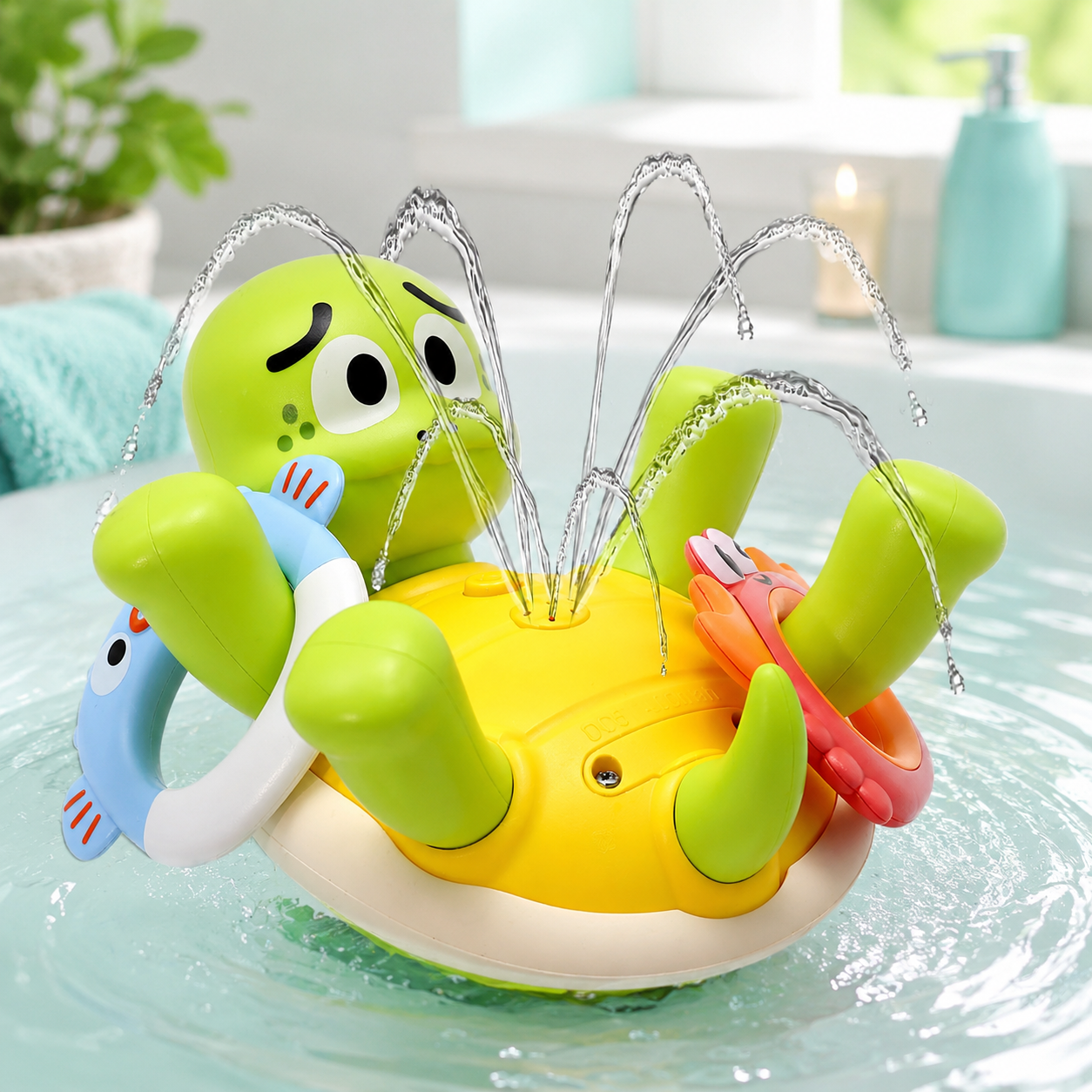 Wiederaufladbar Schildkröte Bad Spielzeug– Wasserfontäne & Spielspaß für Kinder