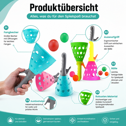 Wurf & Fang Spiel für Kinder – Motorik Trainer Satz