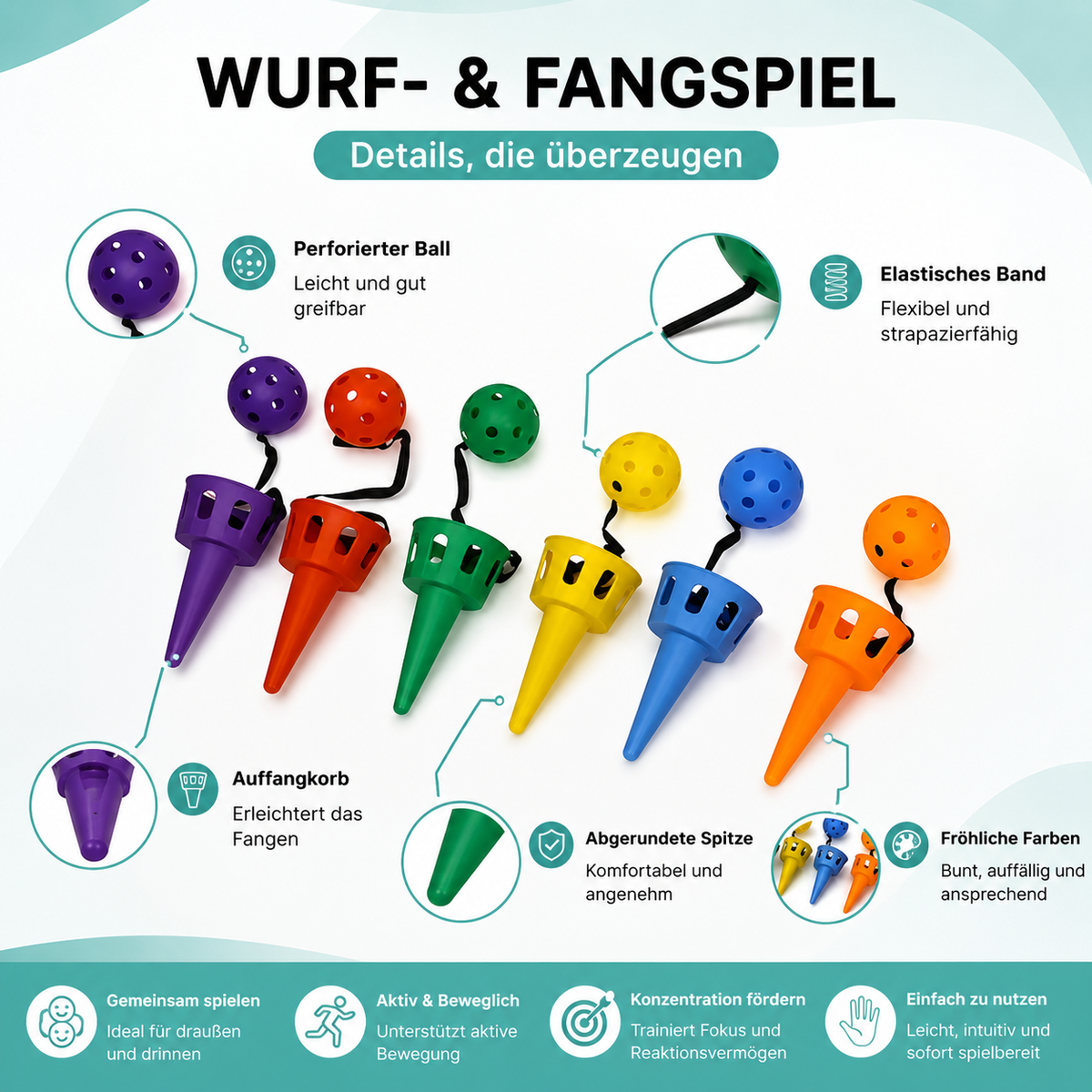 Wurf- & Fangspiel für Kinder – Trainiert Koordination & Fokus spielerisch