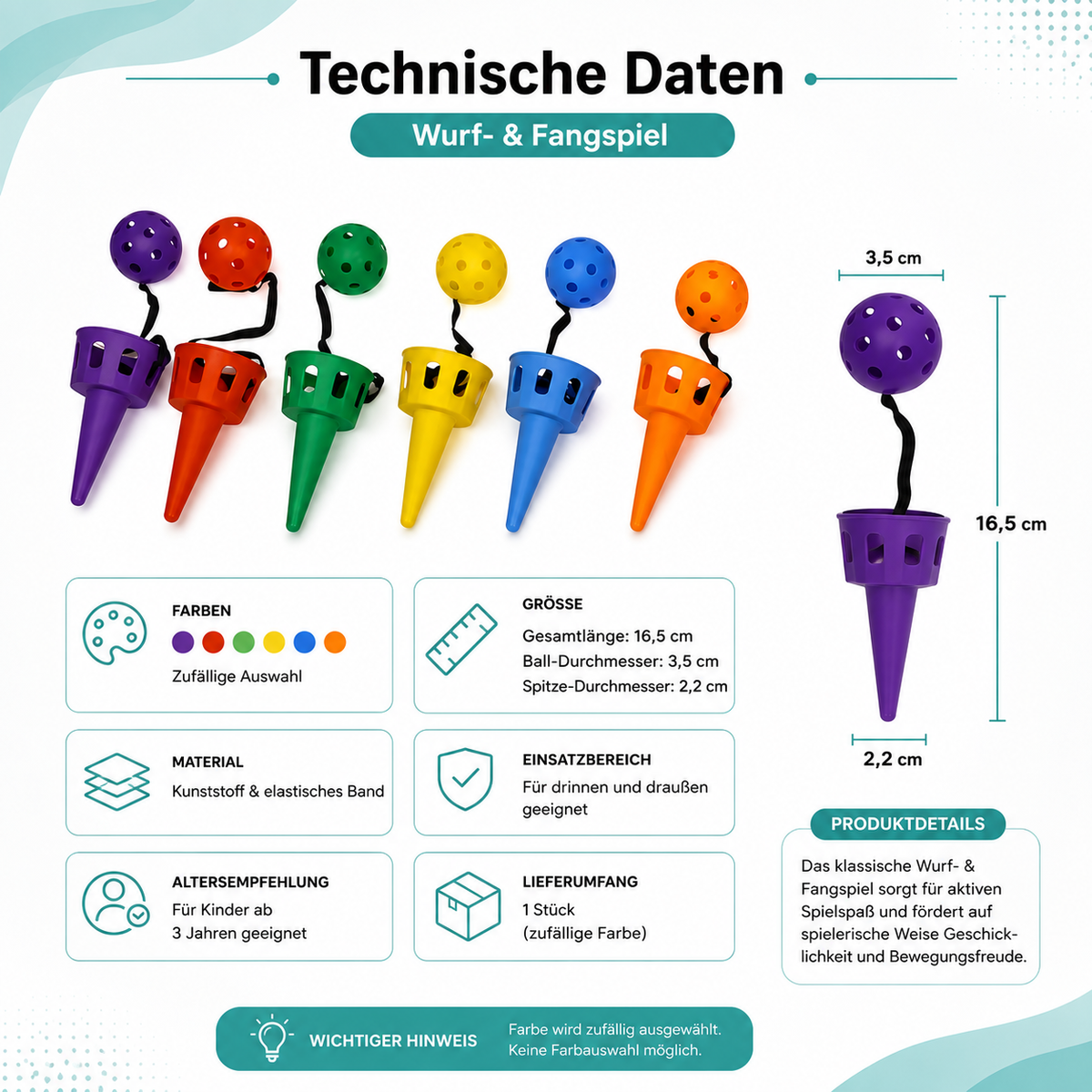 Wurf- & Fangspiel für Kinder – Trainiert Koordination & Fokus spielerisch