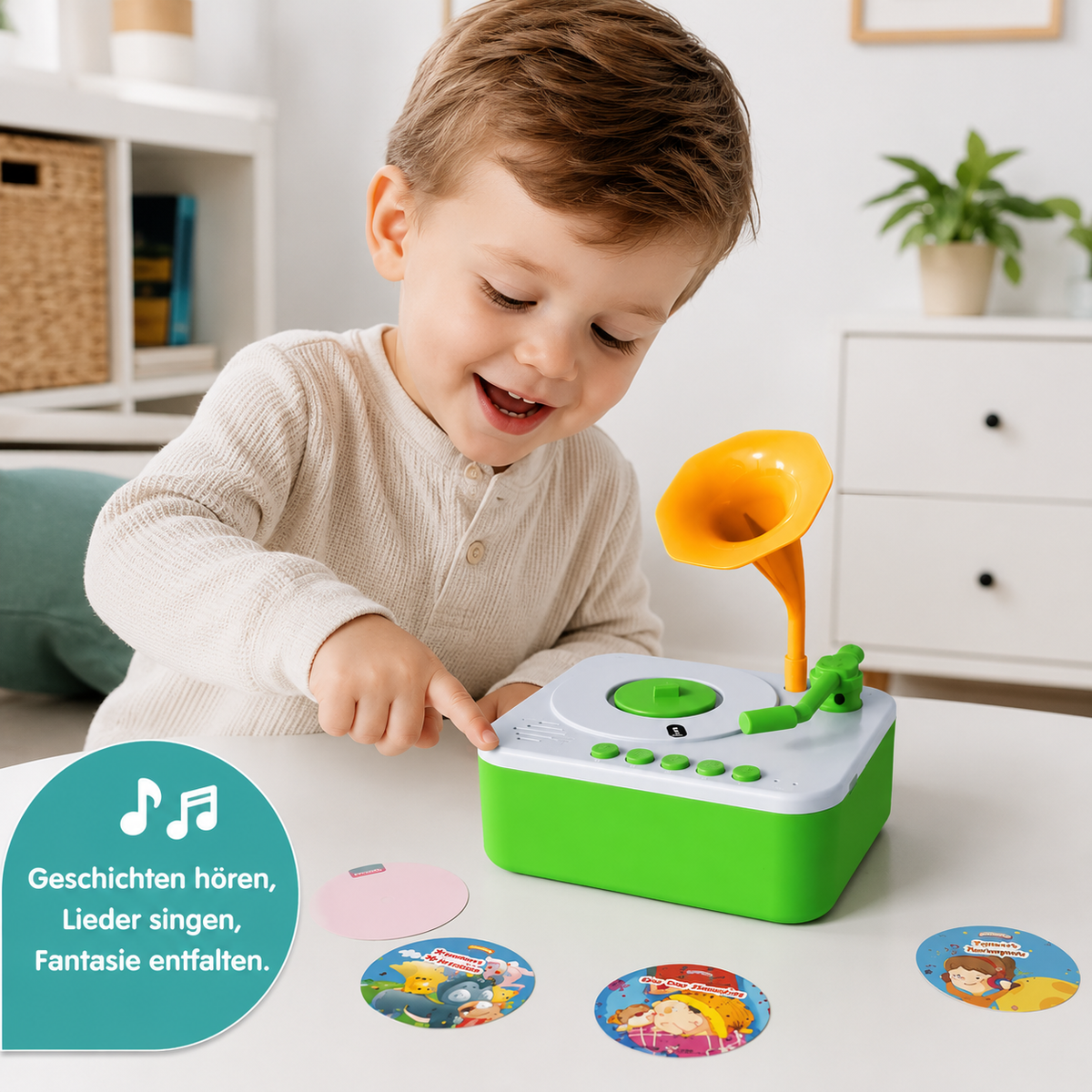 Kinder Musik Grammophon – Geschichten, Lieder & Einschlafen