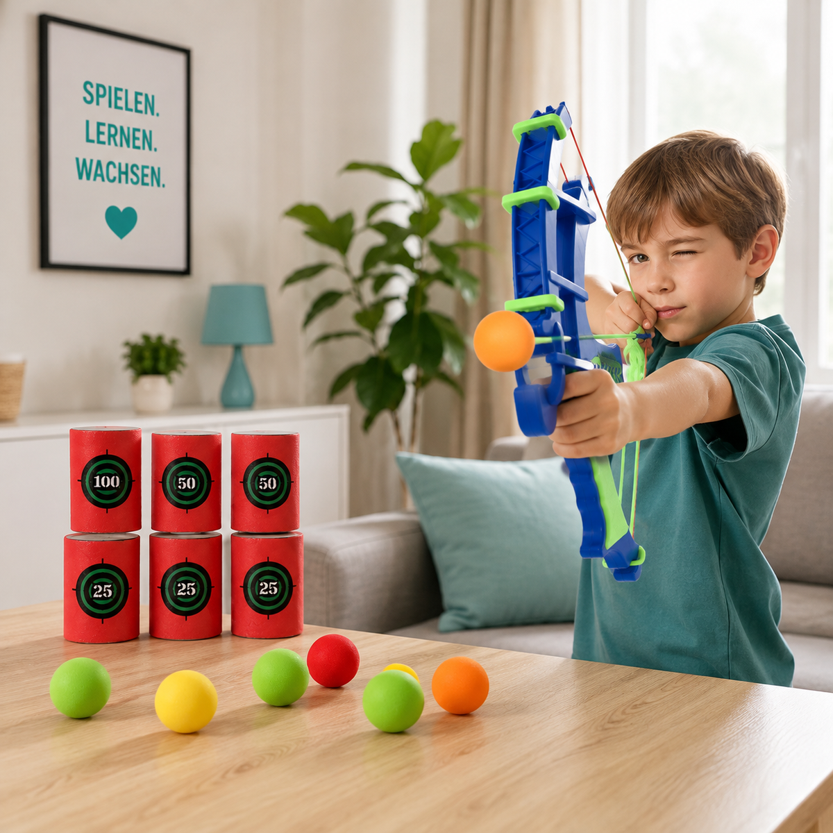Das Spielzeug in einer modernen, natürlichen Spielsituation.