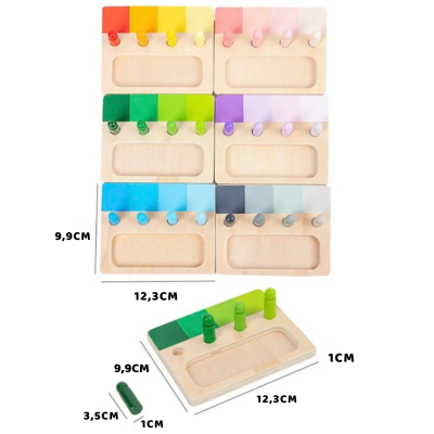 Montessori Farblernspiel aus Holz – Farben spielerisch entdecken!