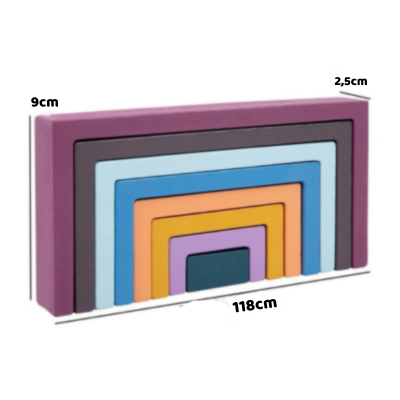 Montessori Regenbogen-Stapelspiel – Farbe, Lernen & Freude vereint