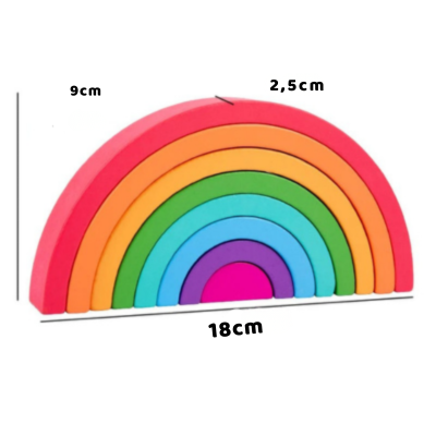 Montessori Regenbogen-Stapelspiel – Farbe, Lernen & Freude vereint