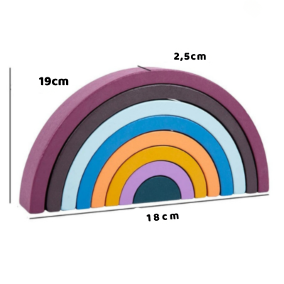 Montessori Regenbogen-Stapelspiel – Farbe, Lernen & Freude vereint